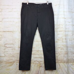 All Saints Pants Mens 36 Slim 37x 30.5 Black Park Chino Button Fly Casual Preppy